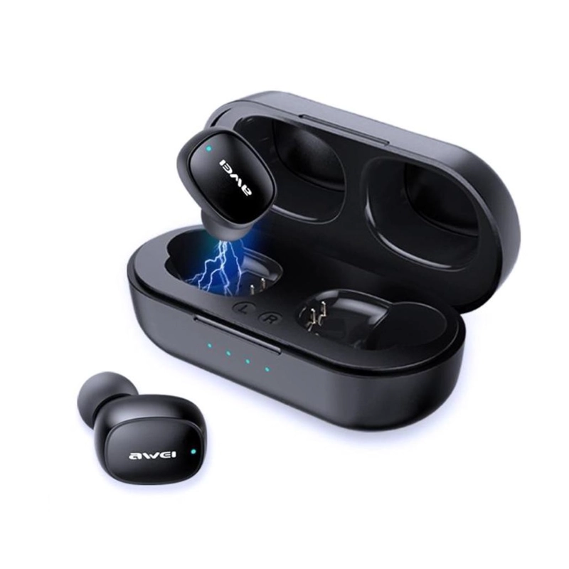 AUDÍFONOS AWEI TRUE WIRELESS T13 BLUETOOTH CAJA CARGA - 2