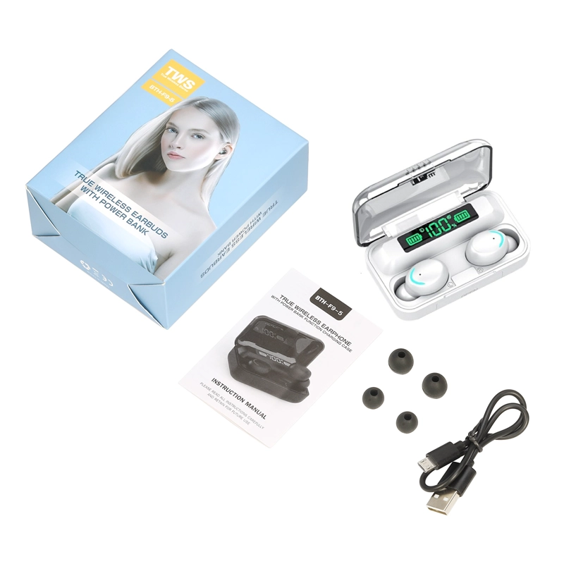 AUDÍFONOS CASTLETEC TRUE WIRELESS F9-5 1200 MAH BLUETOOTH - 3