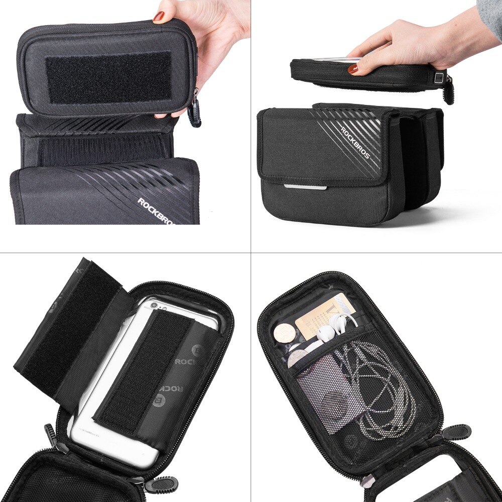 BOLSO PARA BICICLETA CON SOPORTE PARA TELÉFONO ROCKBROS 030-060BK - 4