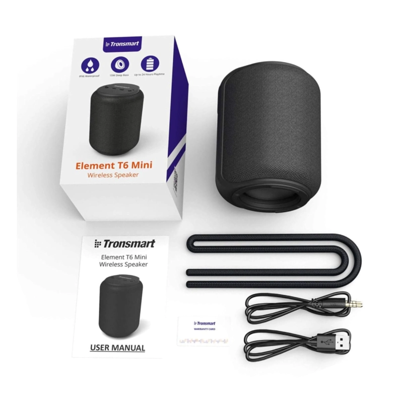PARLANTE BLUETOOTH 15W TRONSMART ELEMENT T6 MINI NEGRO - 4