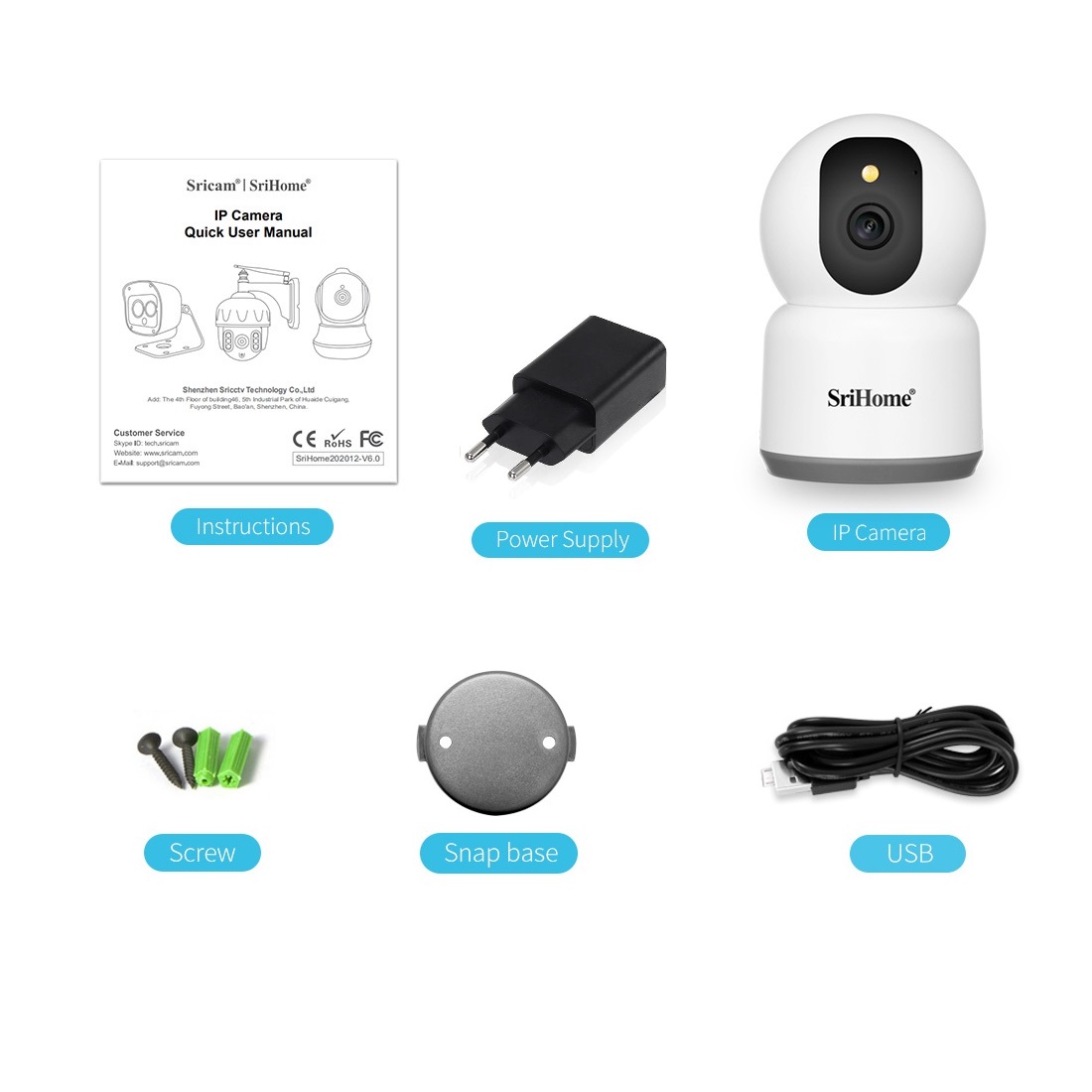 CÁMARA IP SRIHOME SRI-SH038-4MP WIFI 5G SRICAM SH038 WQHD 1440P 4MP ROBÓTICA CON AUDIO - 2