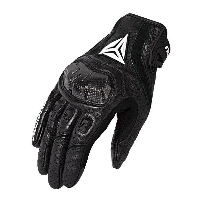GUANTES PARA MOTOCICLISMO MOTOWOLF DE CUERO MDL0305 - NEGRO - 2