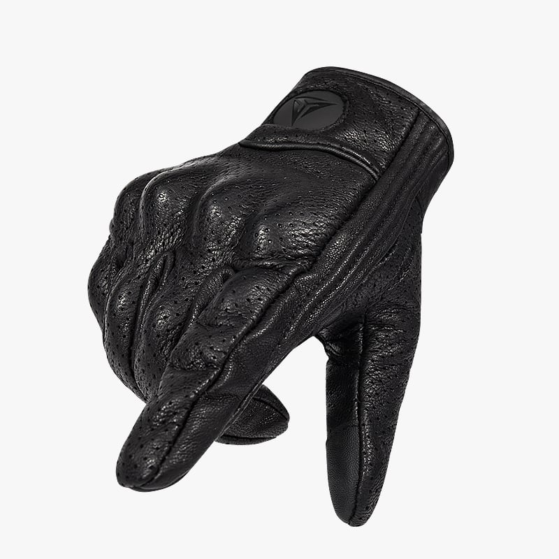 GUANTES PARA MOTOCICLISMO MOTOWOLF DE CUERO PERFORADO 0302 - 1