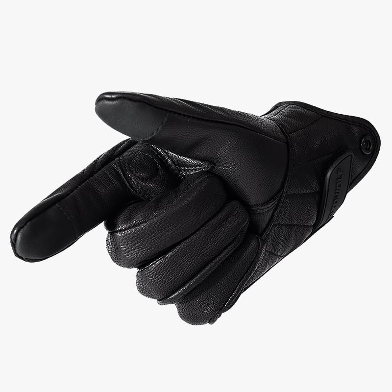 GUANTES PARA MOTOCICLISMO MOTOWOLF DE CUERO LISO 0302 - 3