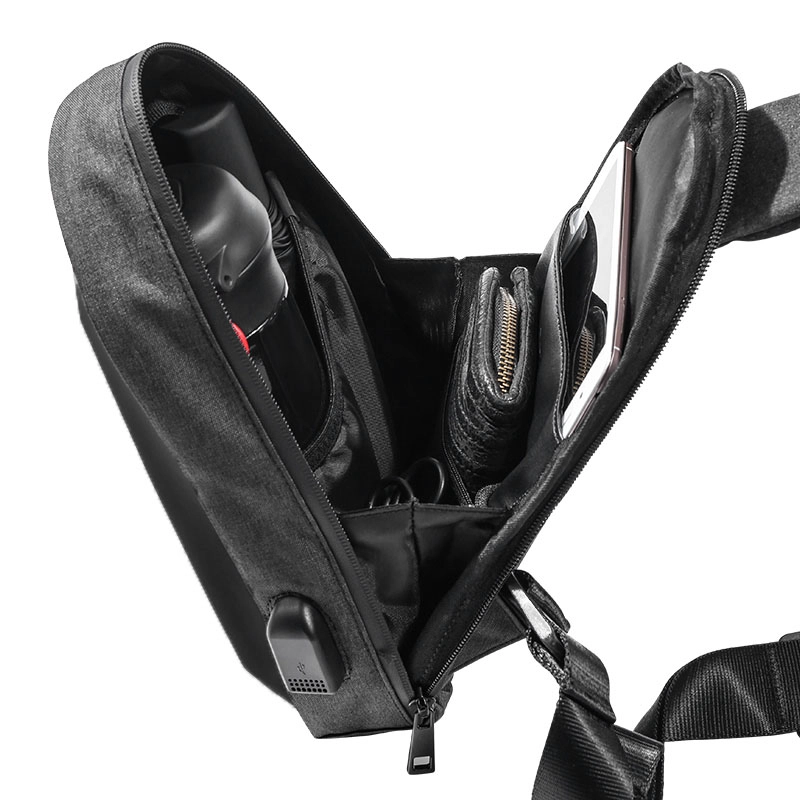 BOLSO DE HOMBRO MOTOWOLF 0704 IMPERMEABLE - NEGRO - 2