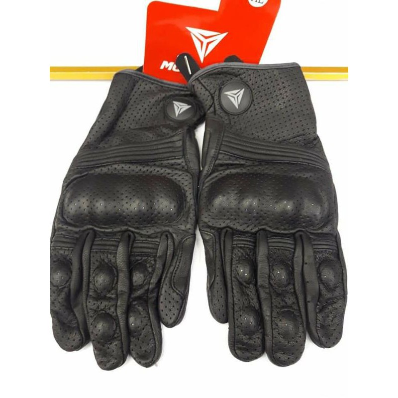 GUANTES PARA MOTOCICLISMO MOTOWOLF DE CUERO PERFORADO 0303 - 4