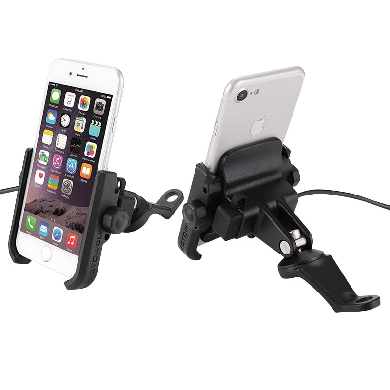 SOPORTE MOTOWOLF DE ALUMINIO PARA CELULAR MAS CARGADOR USB 2805 - 2