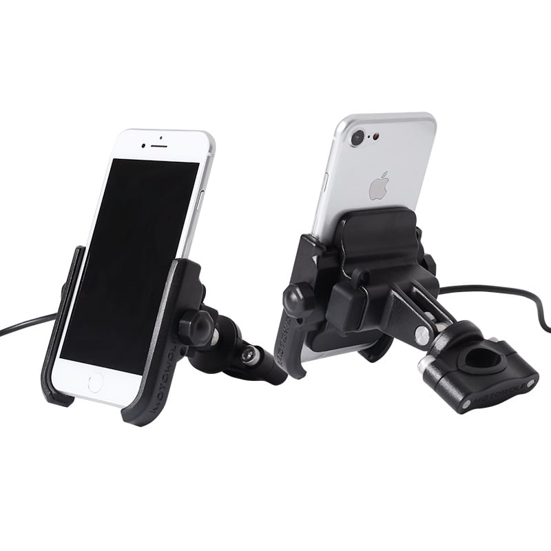SOPORTE MOTOWOLF DE ALUMINIO PARA CELULAR MAS CARGADOR USB 2805 - 3