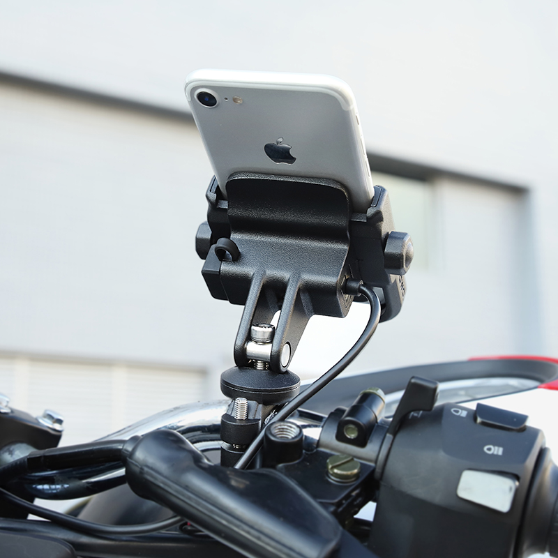 SOPORTE MOTOWOLF DE ALUMINIO PARA CELULAR MAS CARGADOR USB 2805 - 4