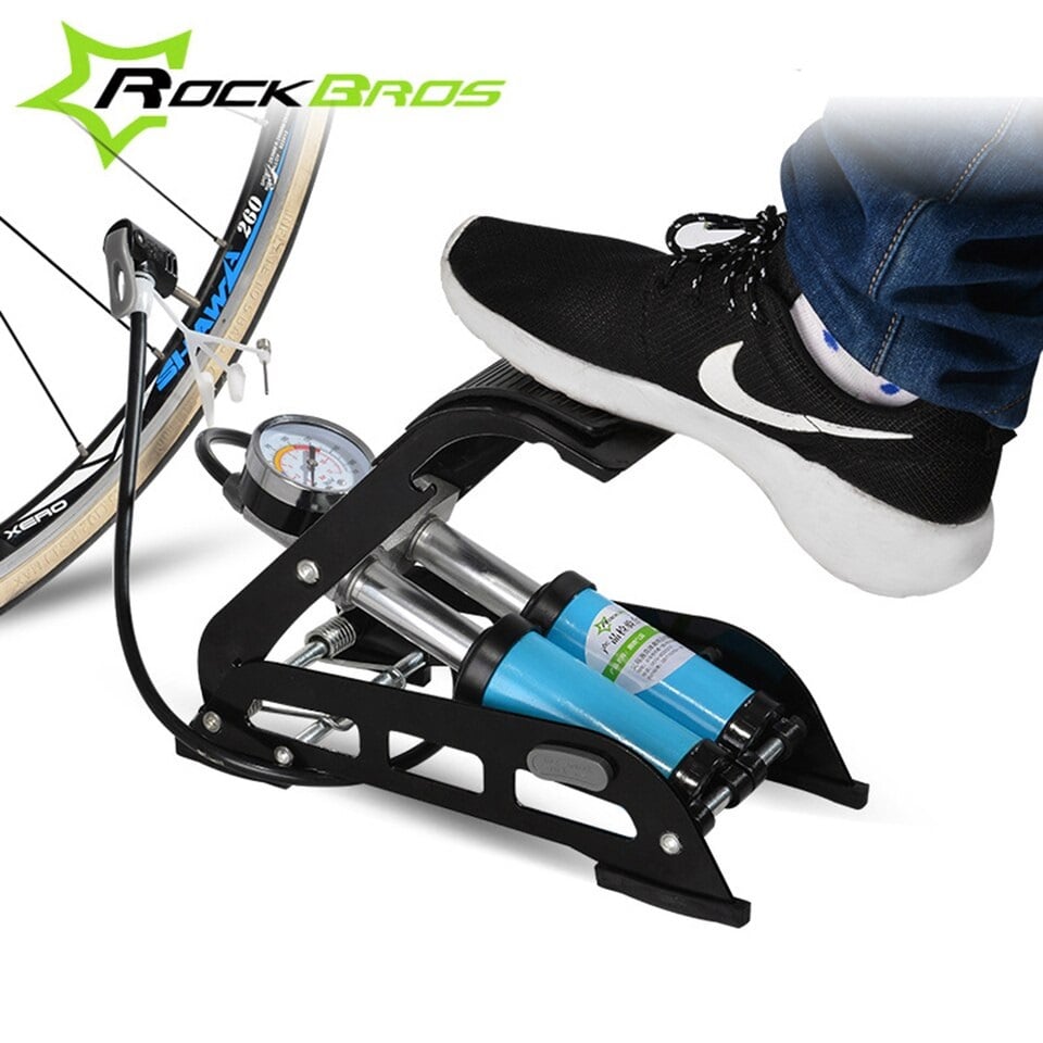 BOMBA ROCKBROS AIRE PIE DOBLE CILINDRO FP4411 ACERO - 2