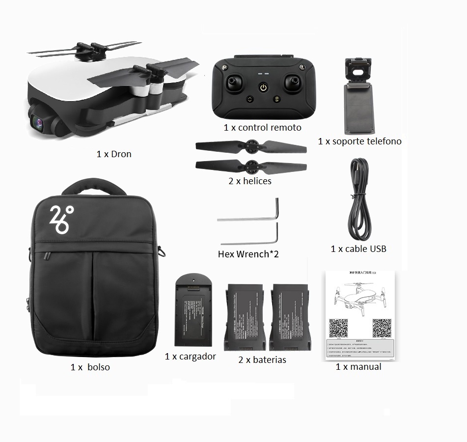 DRONE JJRC GPS X12 5G 1200M AUTOESTABILIZADOR 2 BATERIAS - 4