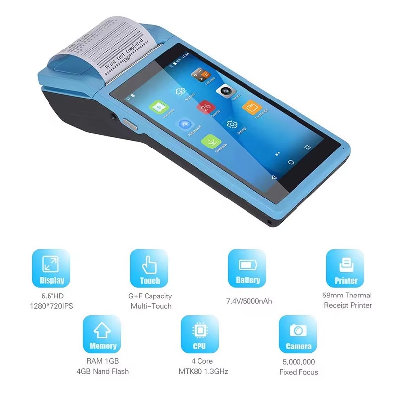 TERMINAL POS ANDROID WIFI BLUETOOTH IMPRESORA TERMINA PDA58 - 5