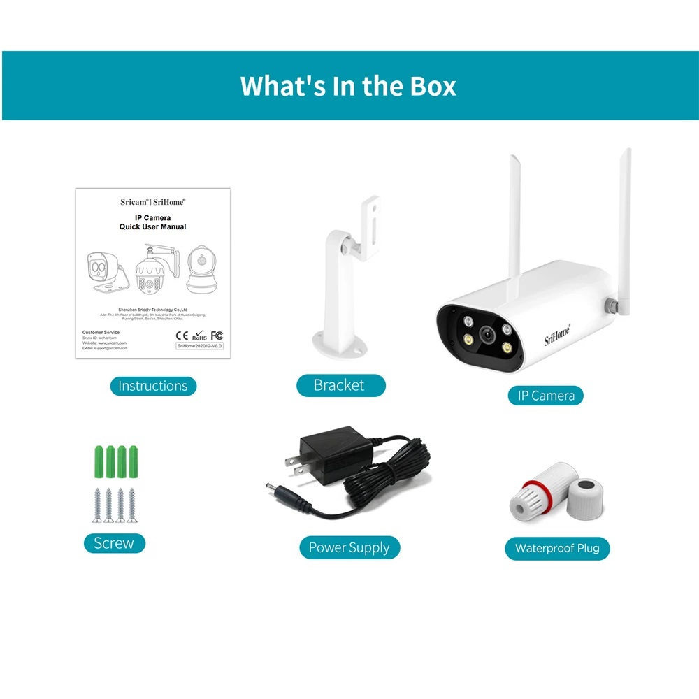 CÁMARA IP SRIHOME CAMARA IP WIFI EXTERIOR SRICAM SH037 1440P 4MP 5G AUDIO Y RANURA SD - 4