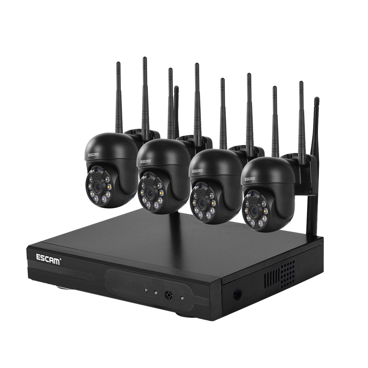 KIT NVR 4 CÁMARAS IP WIFI 1296P 3MP ESCAM WNK614 - 1