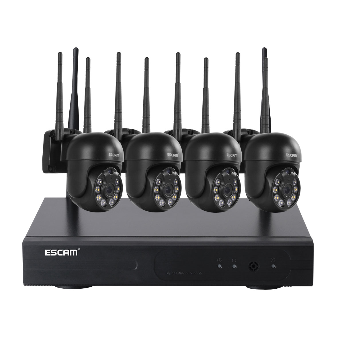 KIT NVR 4 CÁMARAS IP WIFI 1296P 3MP ESCAM WNK614 - 2