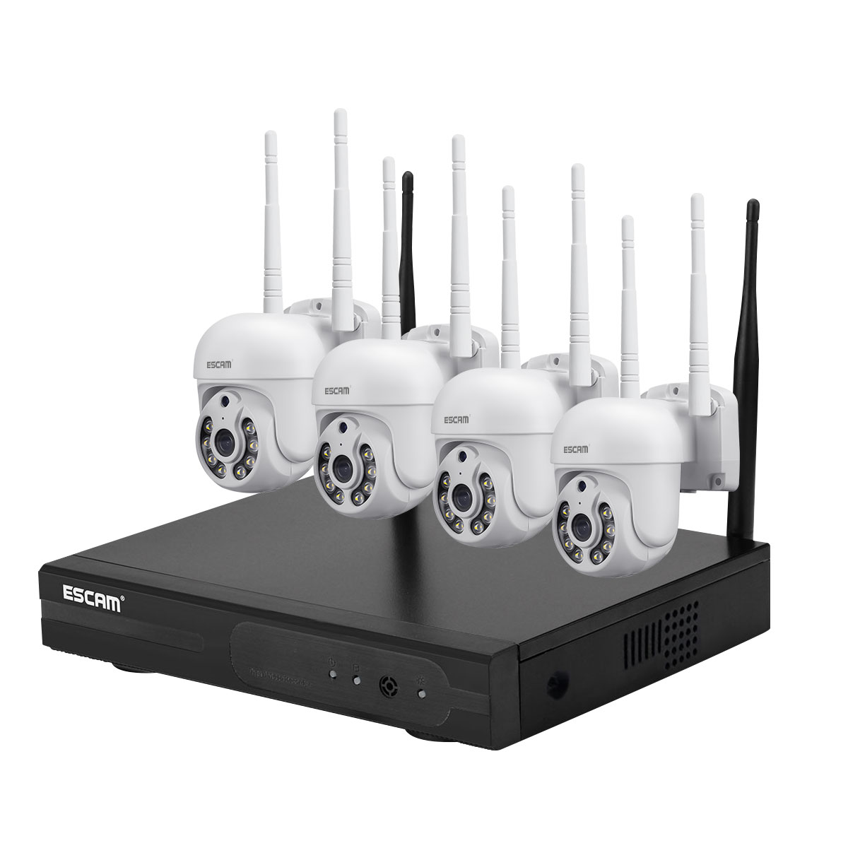 KIT NVR 4 CÁMARAS IP WIFI 1296P 3MP ESCAM WNK714 - 1