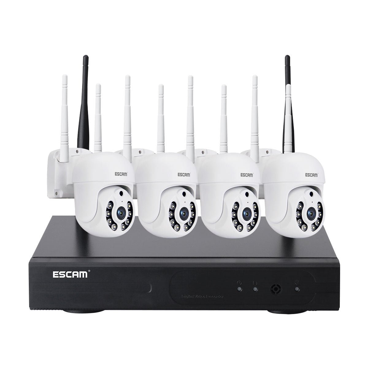 KIT NVR 4 CÁMARAS IP WIFI 1296P 3MP ESCAM WNK714 - 2