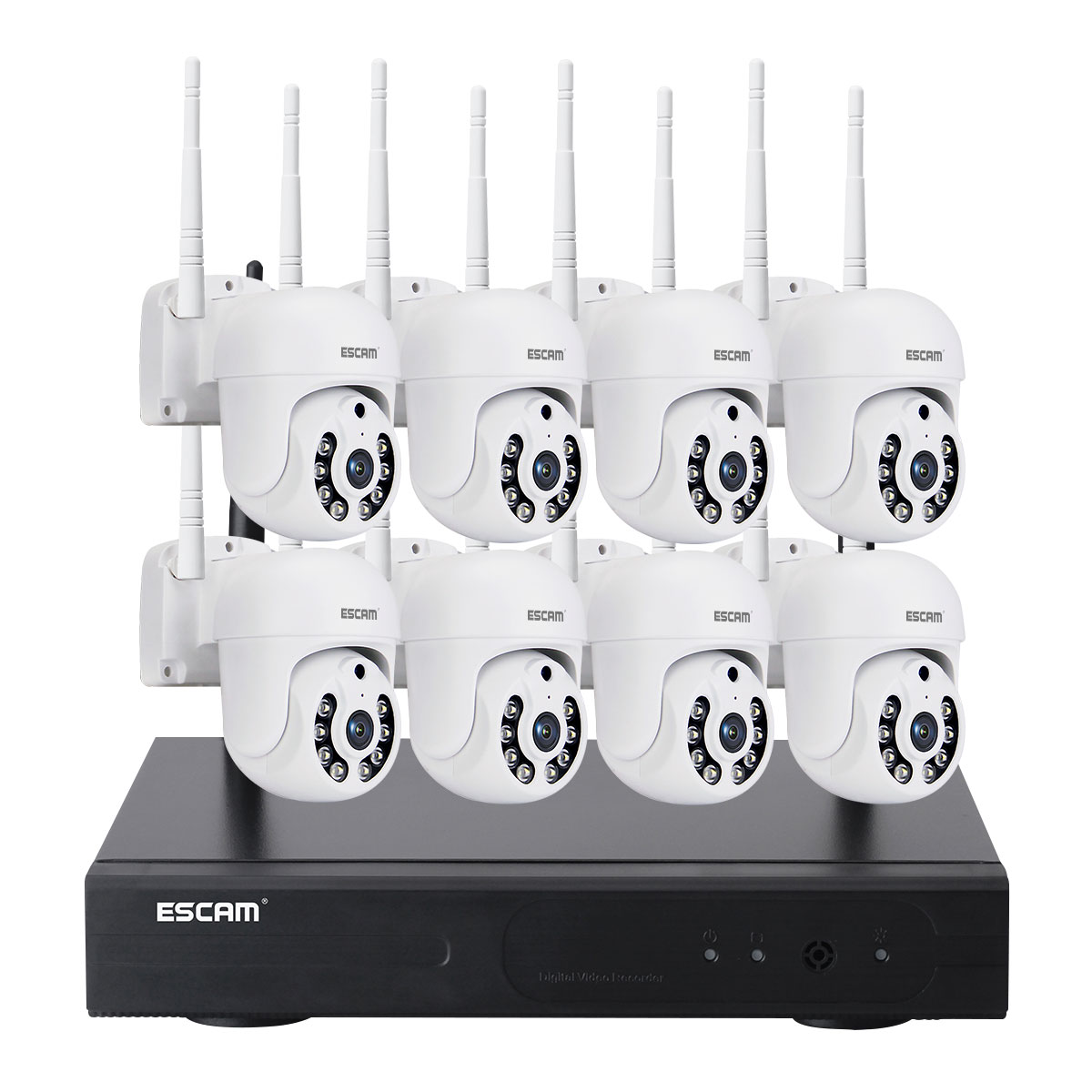 KIT NVR 8 CÁMARAS IP WIFI 1296P 3MP ESCAM WNK718 - 2
