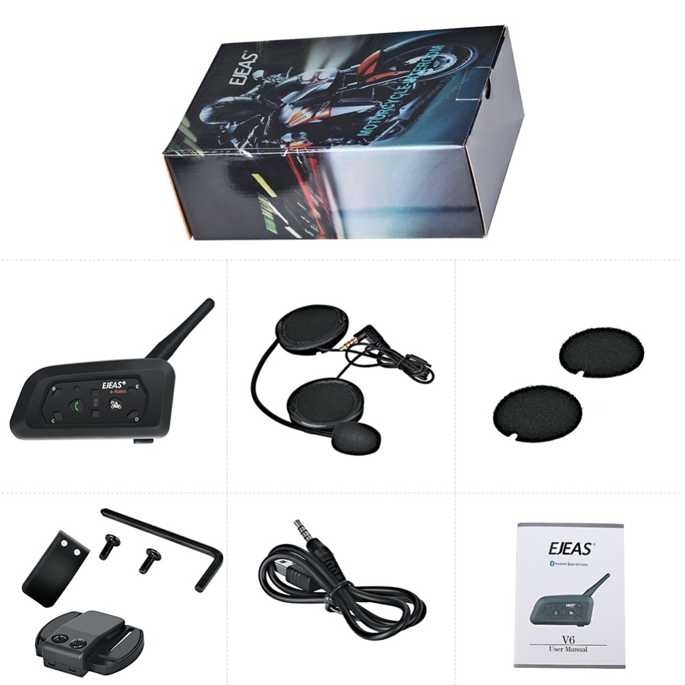 INTERCOMUNICADOR Y MANOS LIBRES BLUETOOTH EJEAS V6 PRO - 4