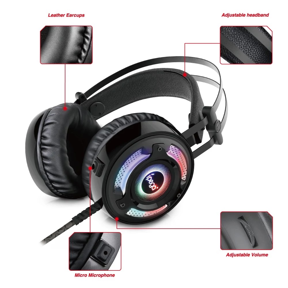 AUDÍFONOS GAMER IPEGA HEADSET PG-R008 PC PS4 N.SW XBOX CEL - 2