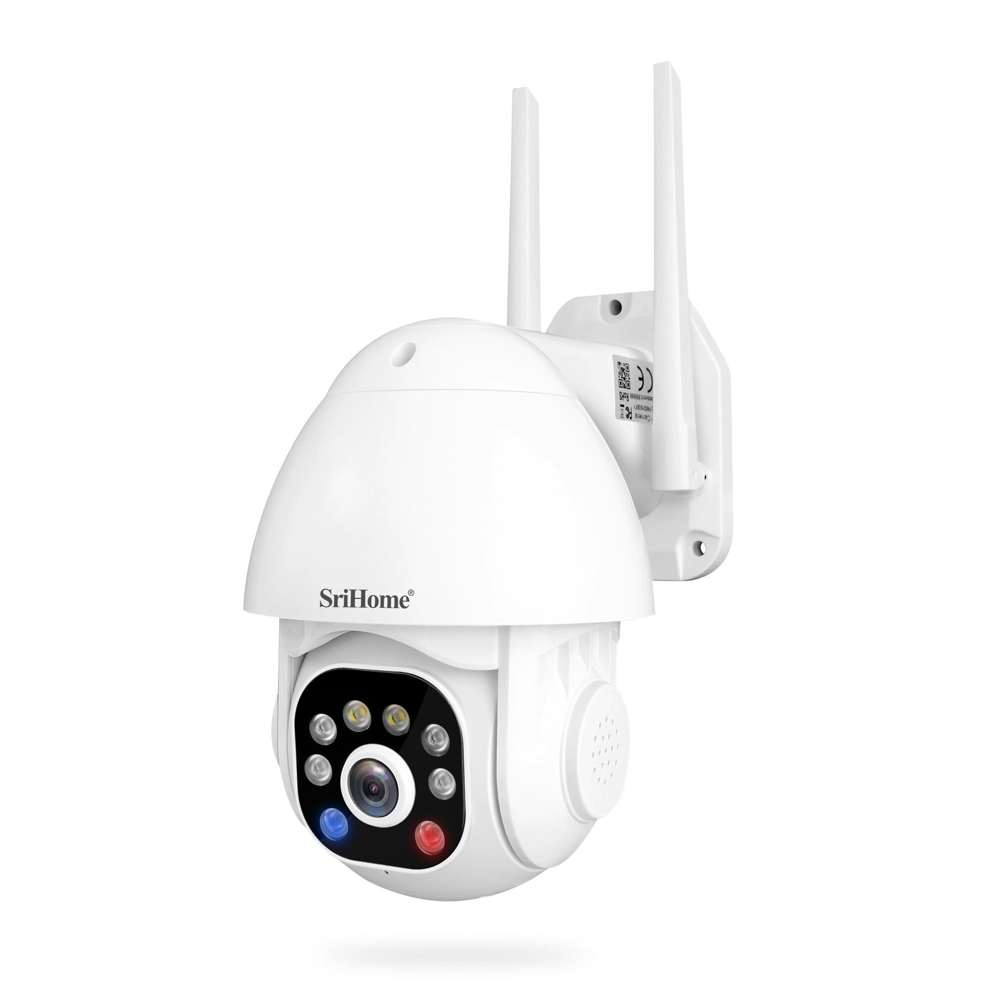 CÁMARA IP WIFI 3MP 1296P SRIHOME SH039B LUZ LED Y SIRENA - 1