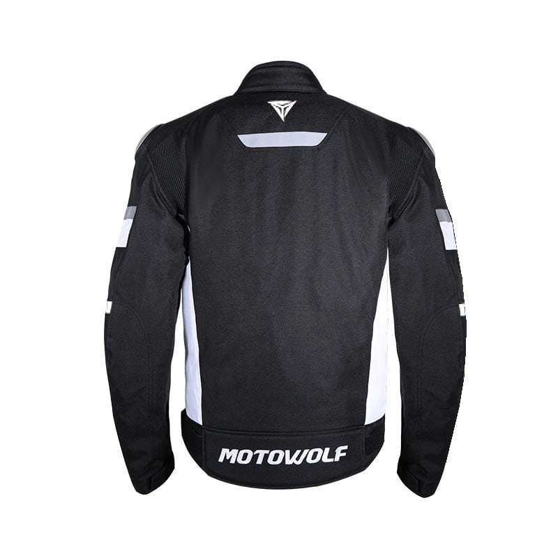 CHAQUETA PARA MOTOCICLISMO HOMBRE MOTOWOLF NEGRO OXFORD 610D 509 - 2