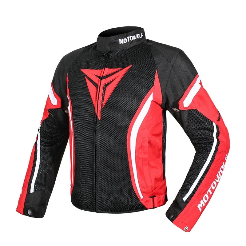 CHAMARRA PARA MOTOCICLISMO OXFORD 600D MOTOWOLF 0505 - ROJA - 1