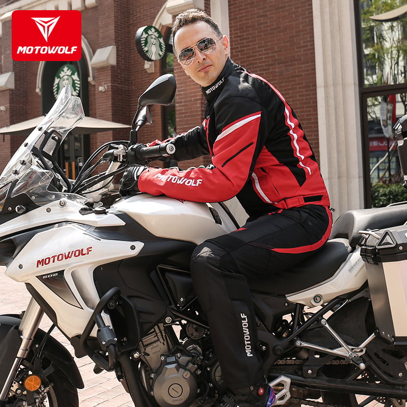 CHAMARRA PARA MOTOCICLISMO OXFORD 600D MOTOWOLF 0505 - ROJA - 4
