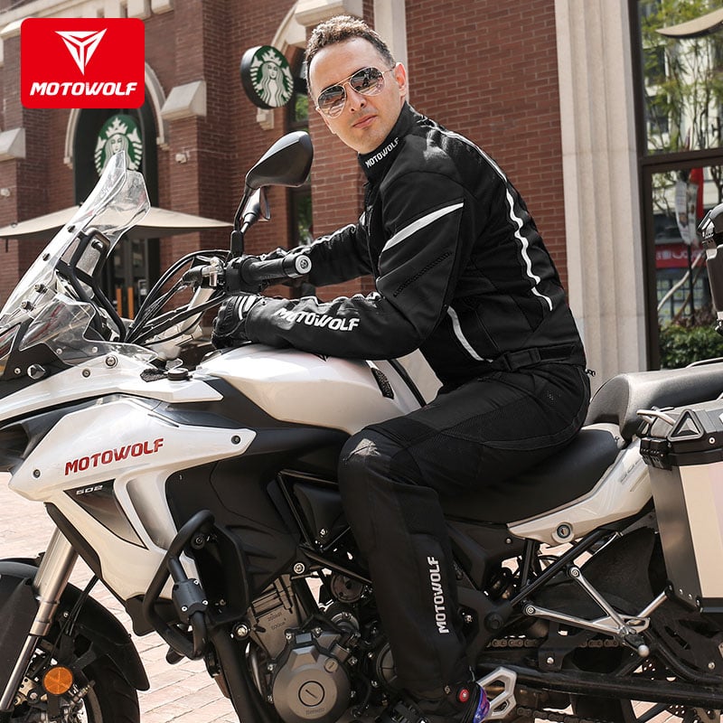 CHAMARRA PARA MOTOCICLISMO OXFORD 600D MOTOWOLF 0505 - NEGRO - 4