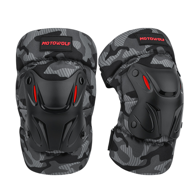 RODILLERAS PARA MOTOCICLISMO MOTOWOLF 1010 CAMUFLAJE - CORTA - 1