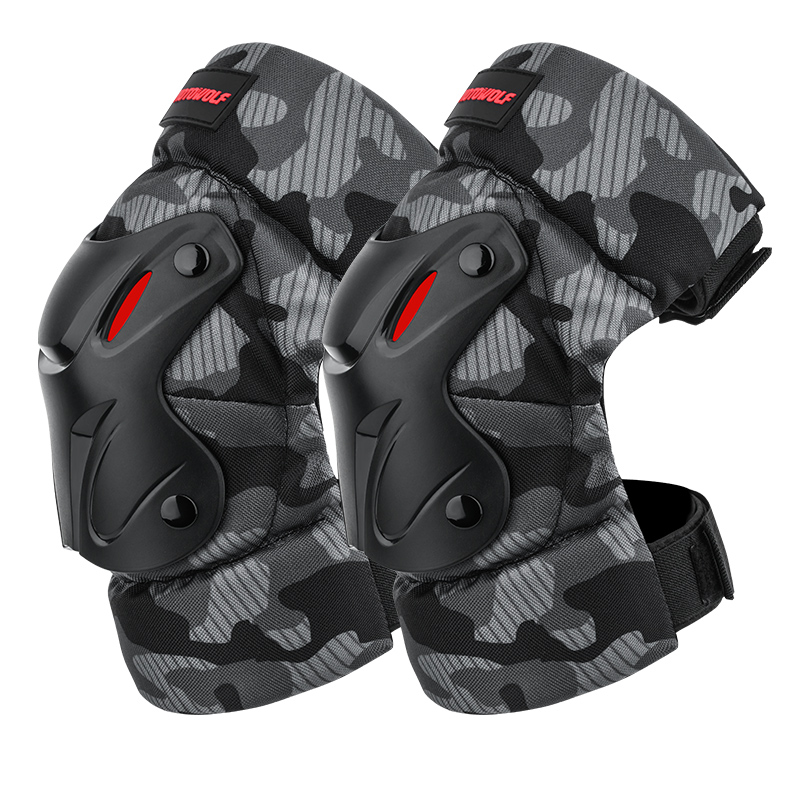 RODILLERAS PARA MOTOCICLISMO MOTOWOLF 1010 CAMUFLAJE - CORTA - 2