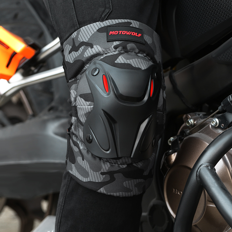 RODILLERAS PARA MOTOCICLISMO MOTOWOLF 1010 CAMUFLAJE - CORTA - 3