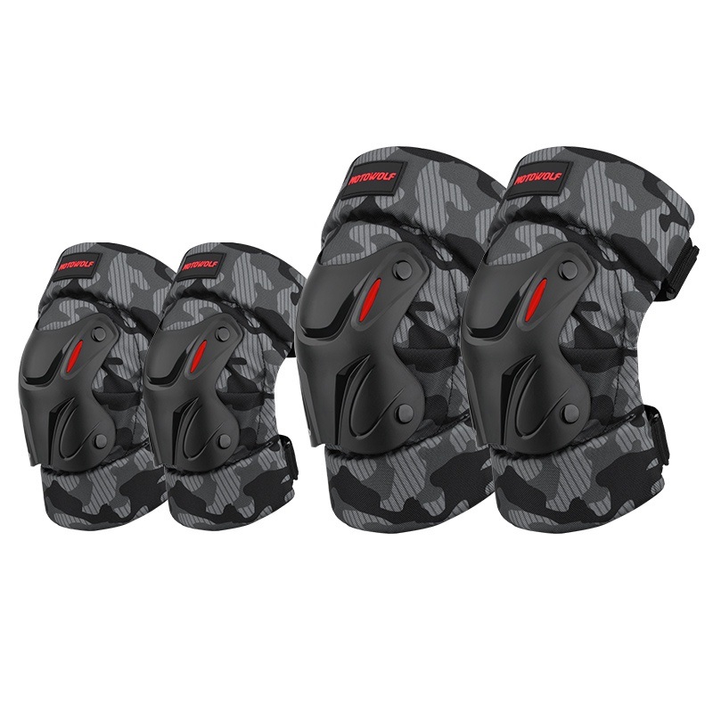 RODILLERAS Y CODERAS MOTOWOLF CORTA MOTOCICLISMO 1010 CAMUFLAJE - 1