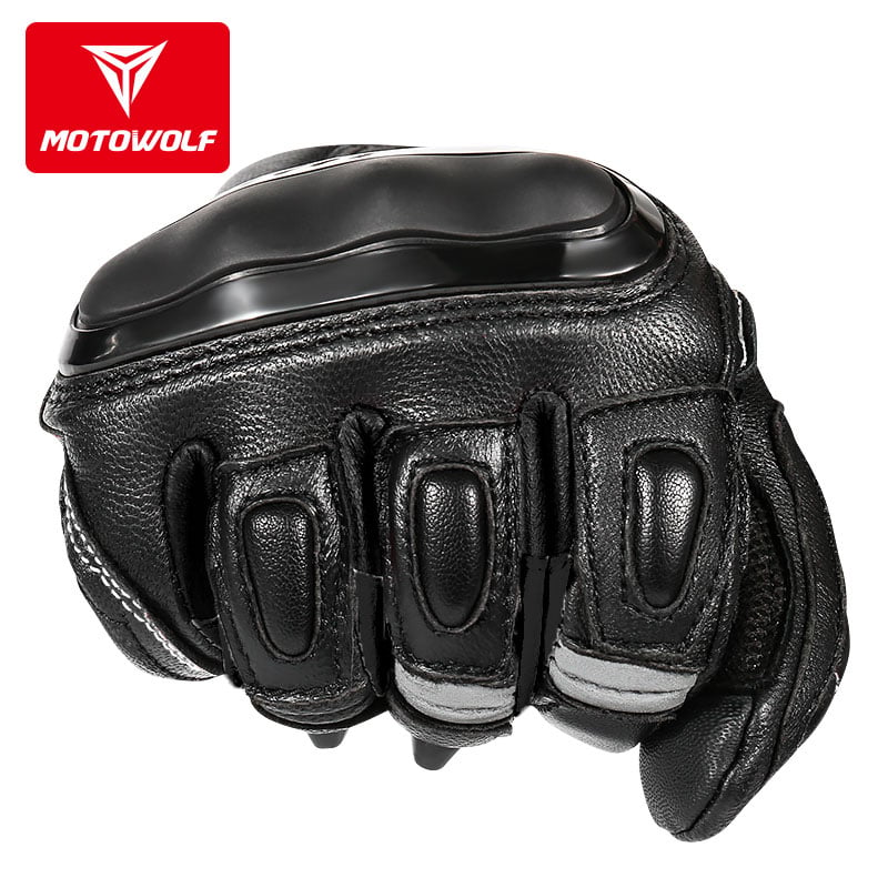 GUANTES DE CUERO MOTOWOLF PARA MOTOCICLISMO 0306 - 3