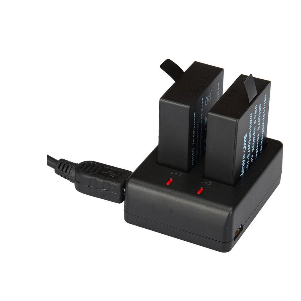 CARGADOR CASTLETEC DUAL DE BATERÍAS PARA CÁMARAS DEPORTIVA AX-SJ4000SC - 2