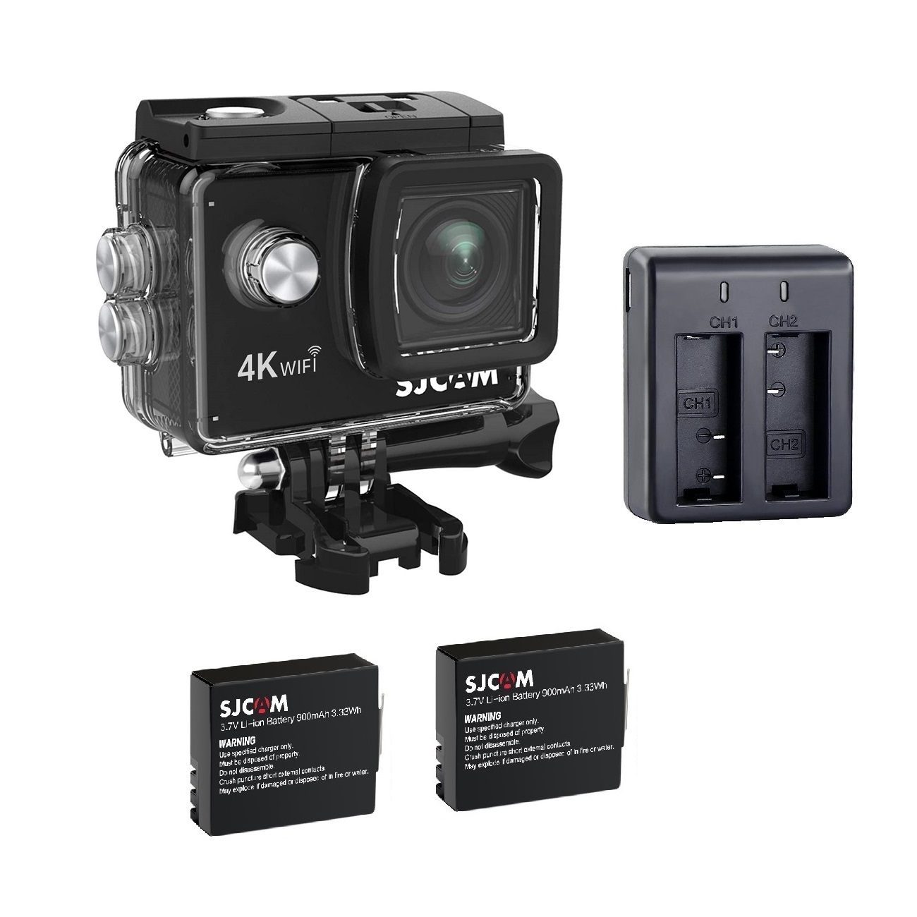 CÁMARA DE ACCIÓN SJCAM WI-FI 4K SJ4000 AIR + 2 BATERÍAS + CARGADOR - 1