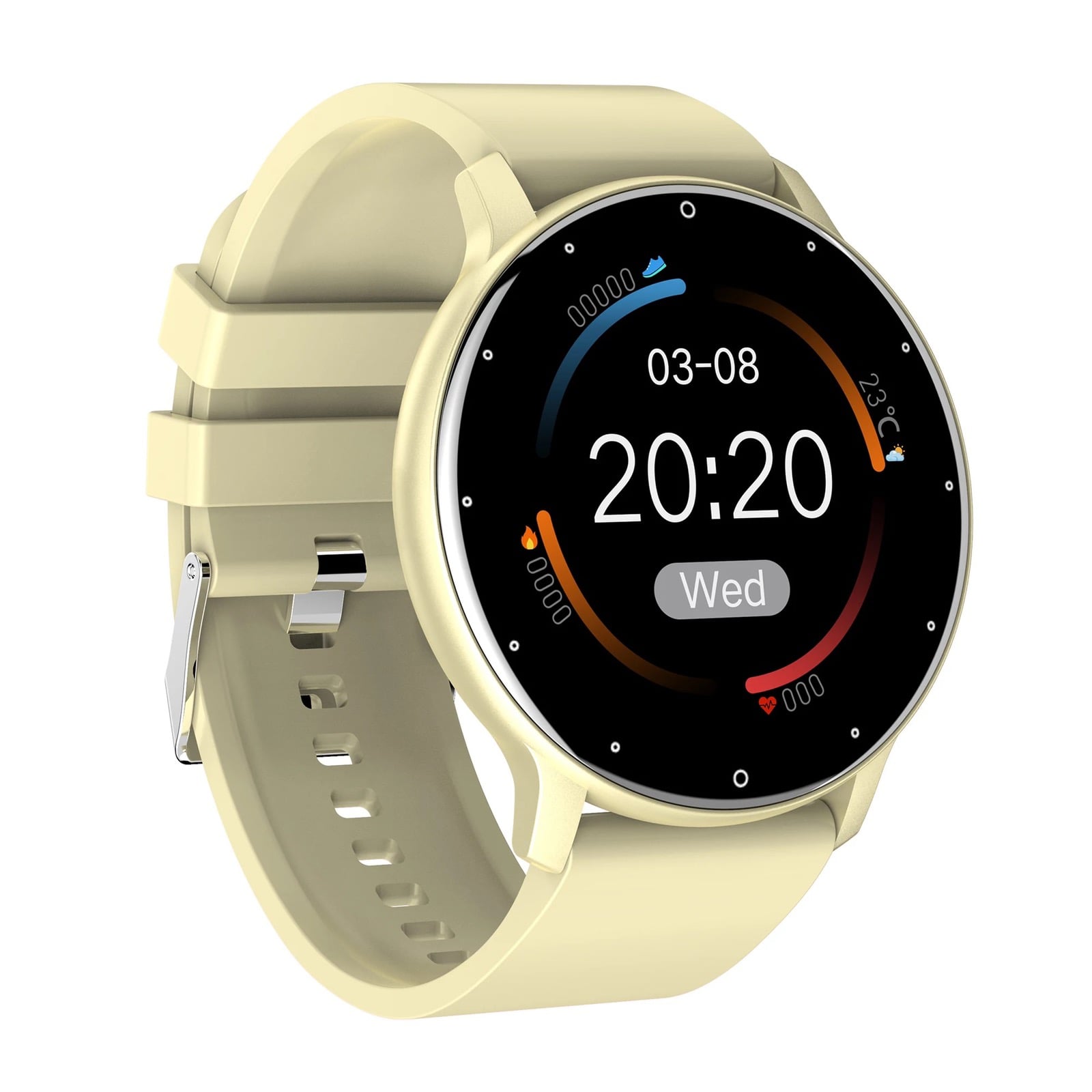 SMARTWATCH ZL02 BEIGE BLUETOOTH PANTALLA FULL TOUCH - 1