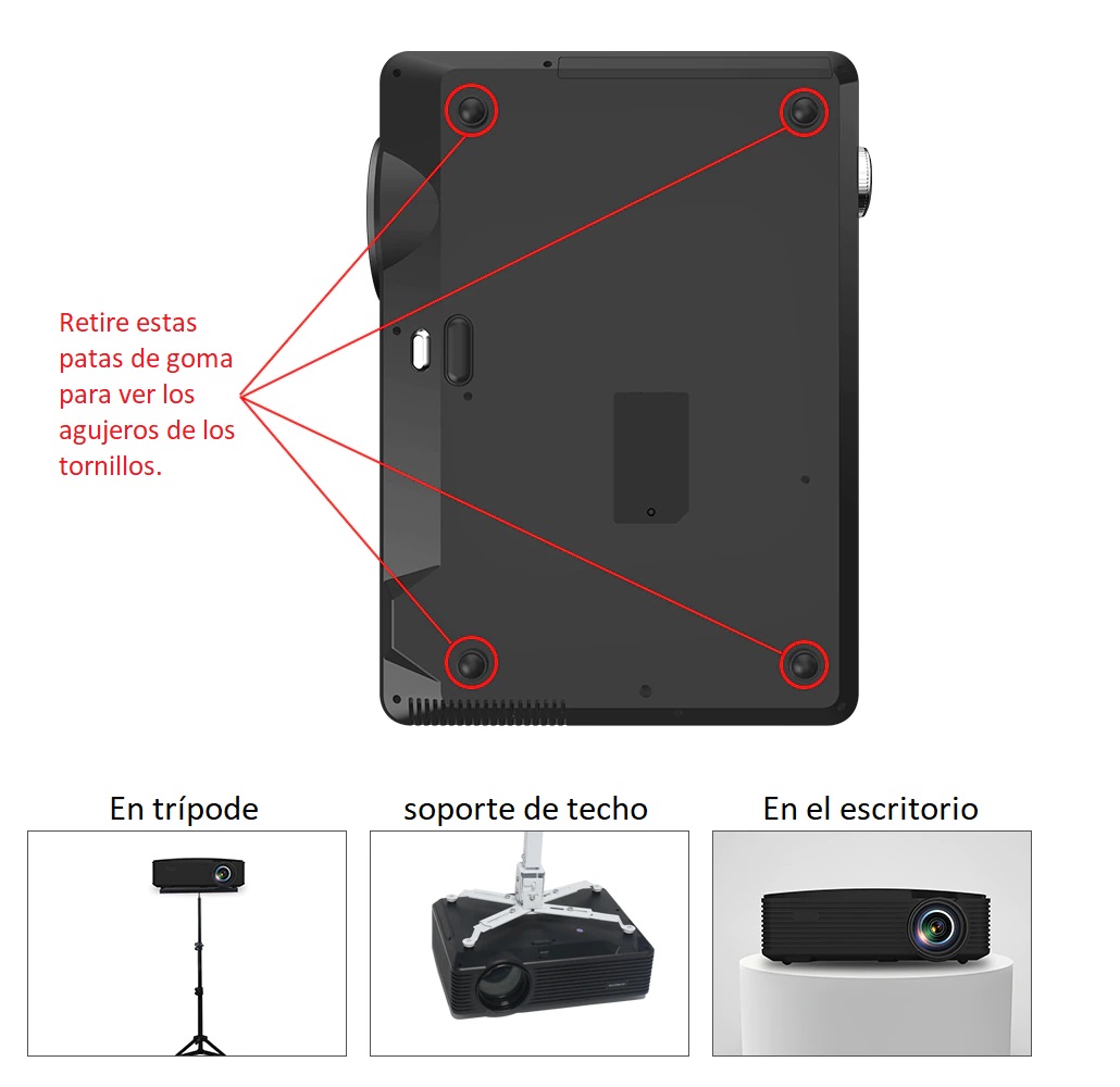 PROYECTOR LED ANDROID WIFI 5G 1080P AAO YG650 390 ANSI 7000 LUMENES - 5