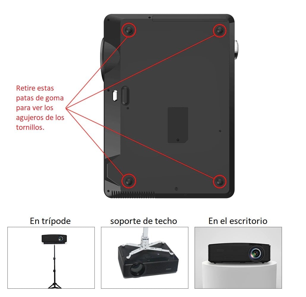 PROYECTOR ANDROID LED WIFI 5G 1080P AAO YG650 390 ANSI 7000 LUMENES - 5