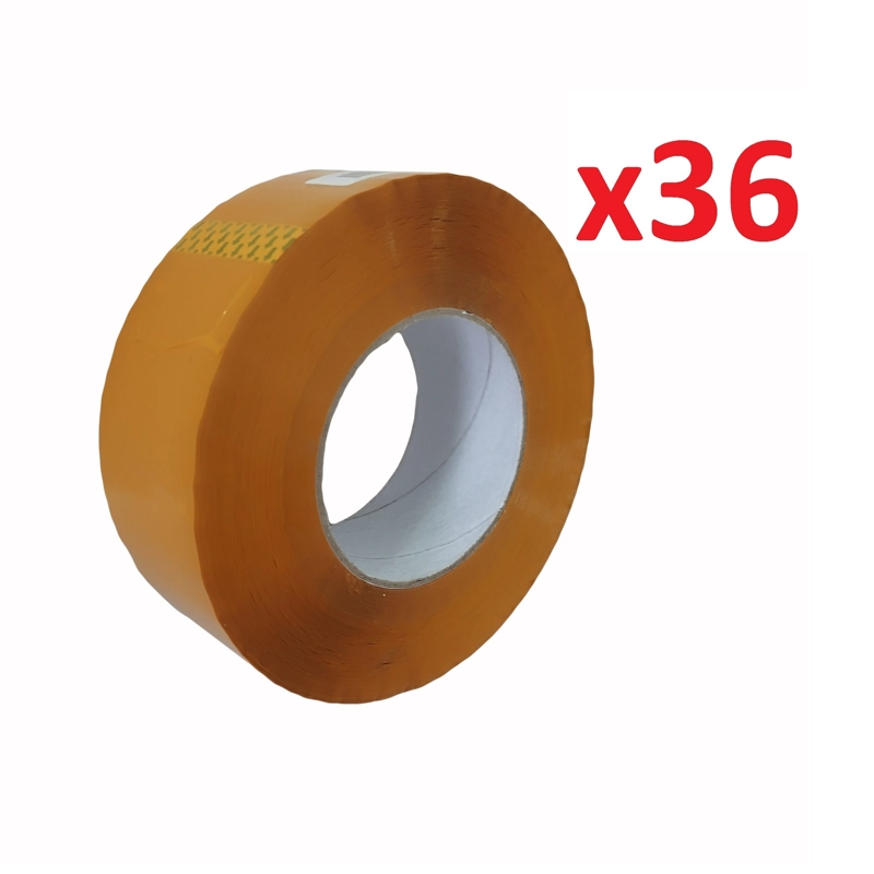 PACK X 36 CINTAS DE EMBALAJE CASTLETEC TRANSPARENTE 300 MTS 48MM ANCHO - 1