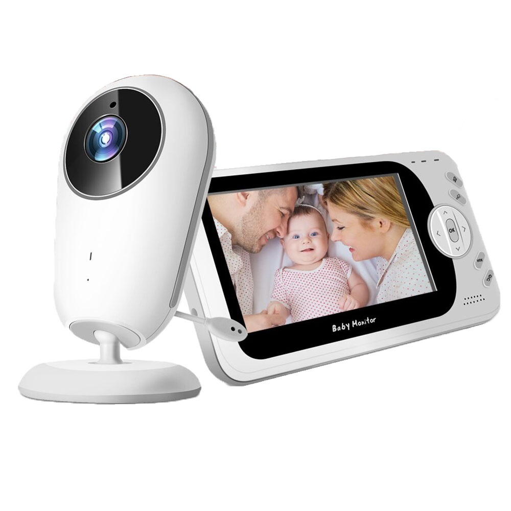 MONITOR CASTLETEC BEBÉ 4.3 PULGADAS CON PARLANTE Y MICROFONO VB608 BLANCO - 1