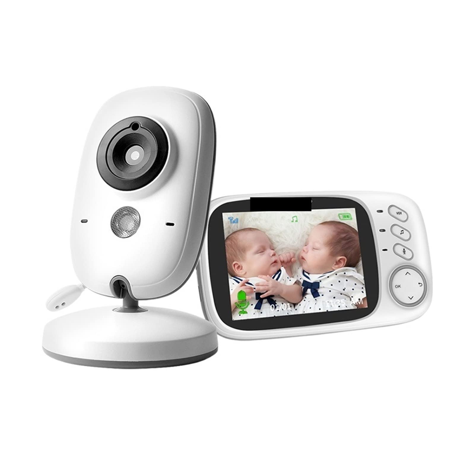 MONITOR CASTLETEC BEBÉ INALÁMBRICO 3.2 PULGADAS AUDIO Y VISIÓN NOCTURNA VB603 BLANCO - 2