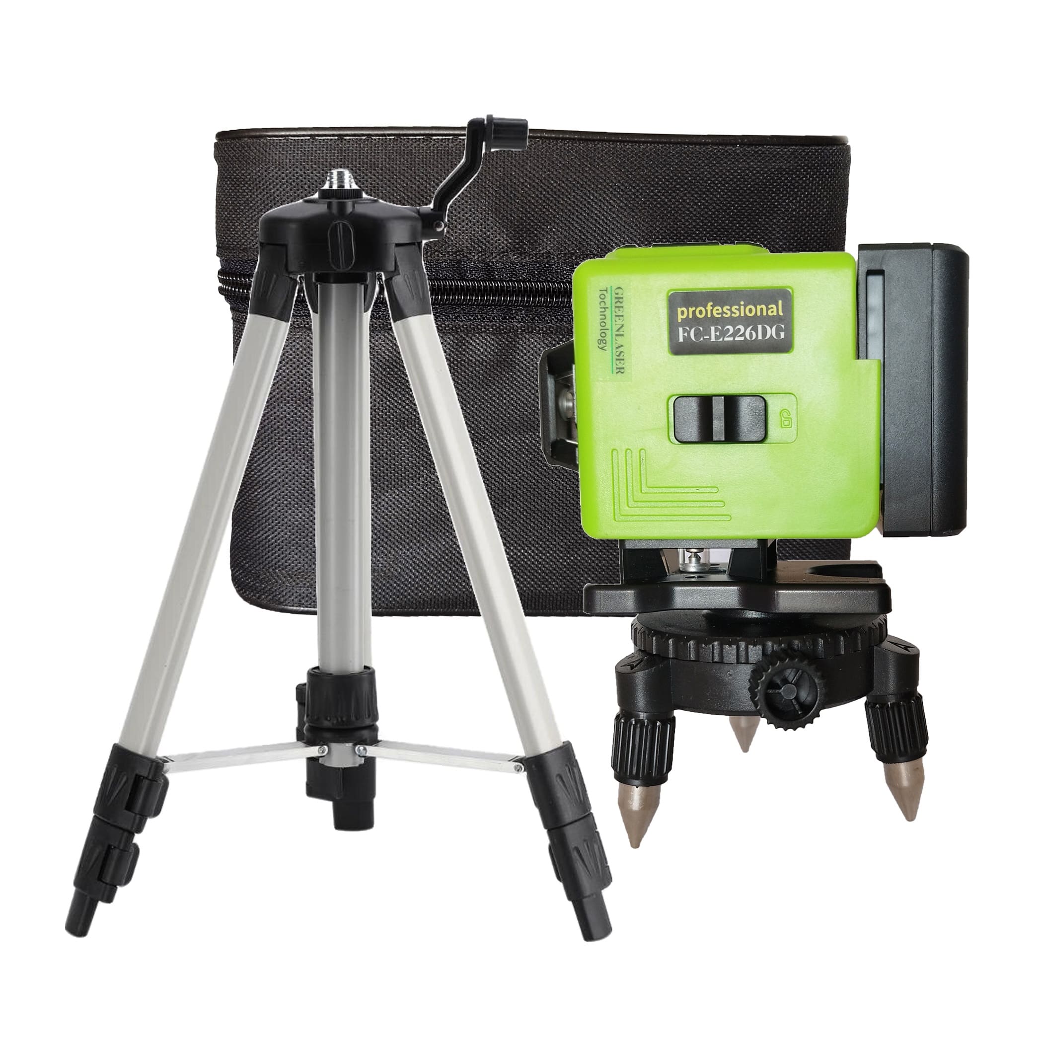 NIVEL CASTLETEC LÁSER 12 LÍNEAS 360 HORIZONTAL Y VERTICAL FC-E226DG + TRÍPODE 1.2 M - 1