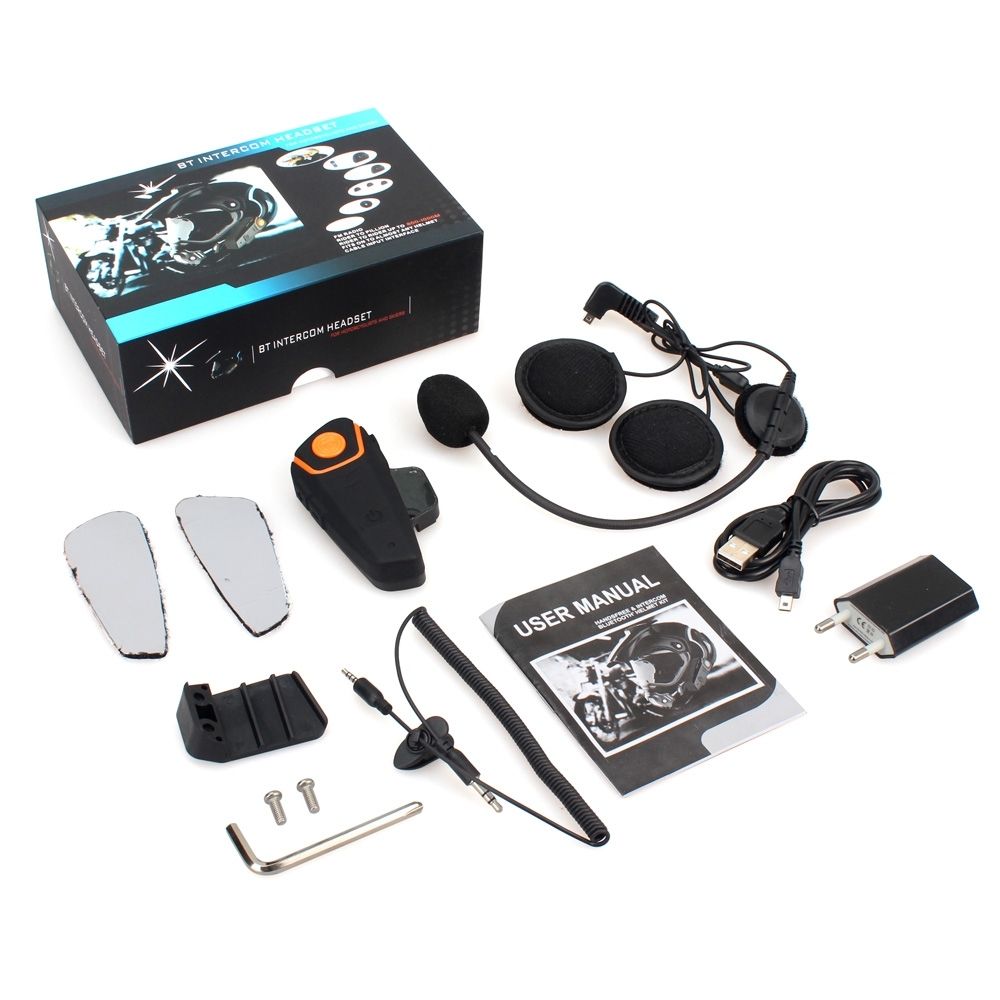 PACK 2 INTERCOMUNICADORES BLUETOOTH FM BT-S2 PARA CASCO DE MOTO - 4