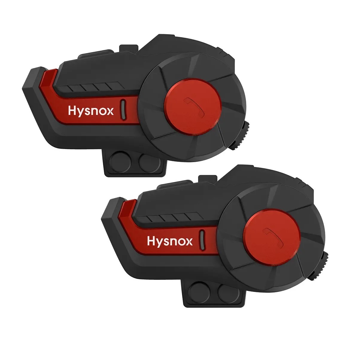 PACK 2 INTERCOMUNICADOR Y MANOS LIBRE BLUETOOTH PARA MOTO HYSNOX HY-01 1000M - 1