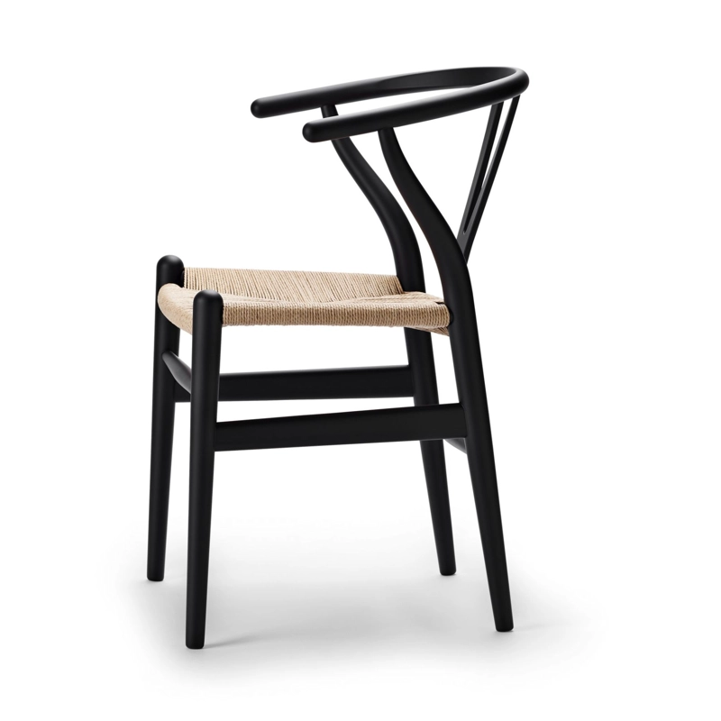 SILLAS CASTLETEC LF9-01 MADERA NEGRO/NATURAL PACK 2 WISHBONE ASIENTO CUERDA - 4