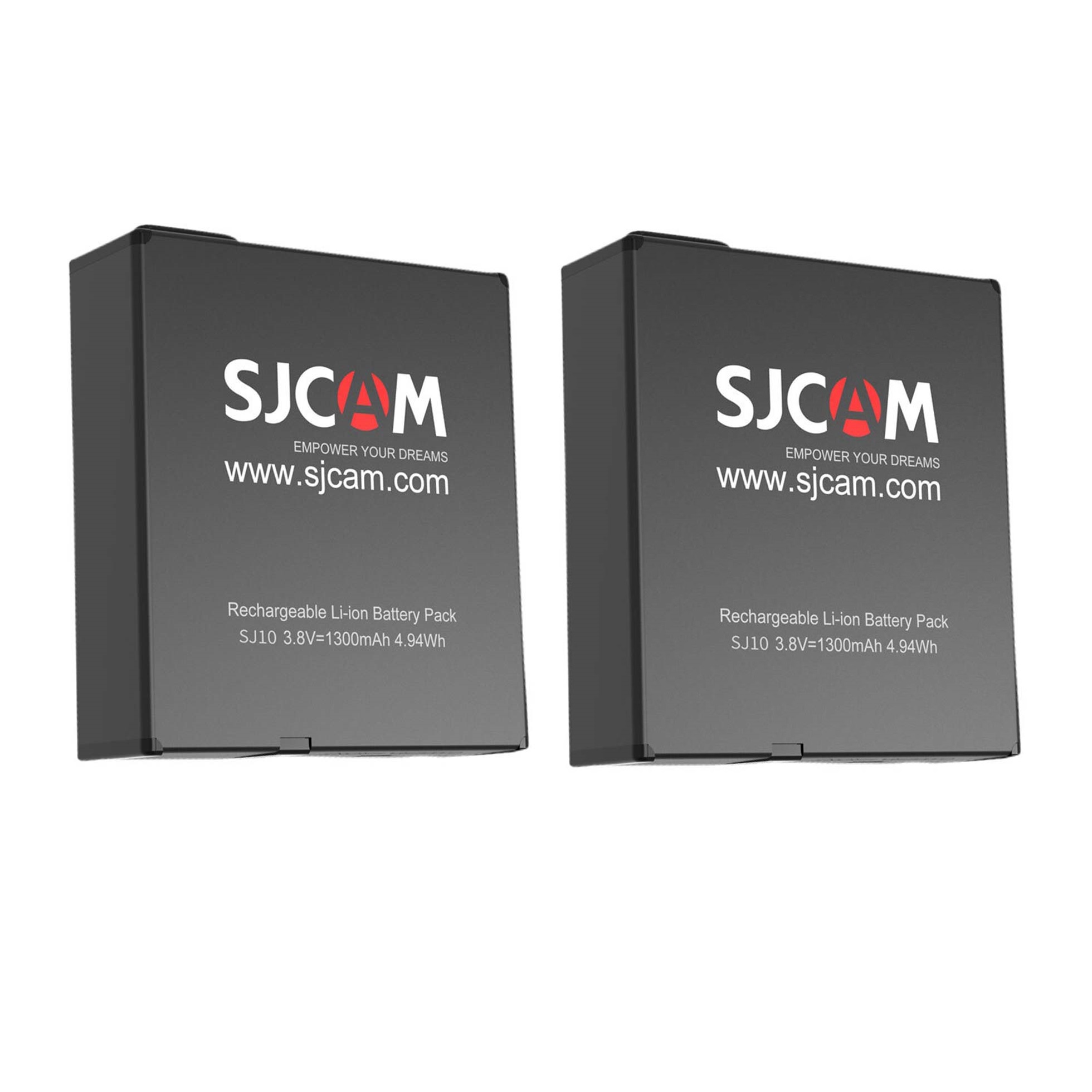 PACK 2 BATERIAS DE LITIO 1300MAH PARA CÁMARA DEPORTIVA SJCAM SJ10 Y SJ11 SERIES - 1