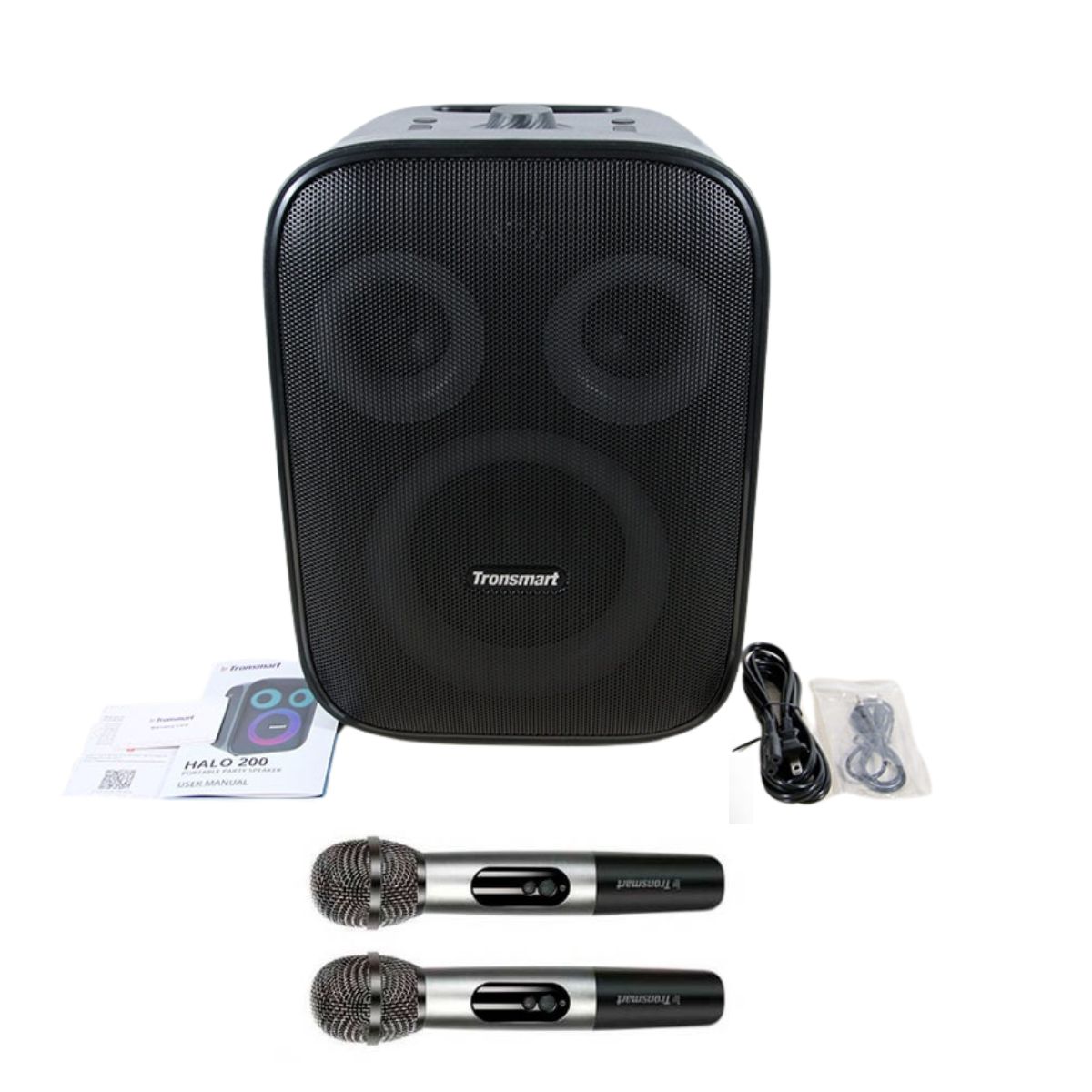 PARLANTE BLUETOOTH TRONSMART KARAOKE HALO 200 120W 15000 MAH CON 2 MICRÓFONOS INALÁMBRICOS - 8