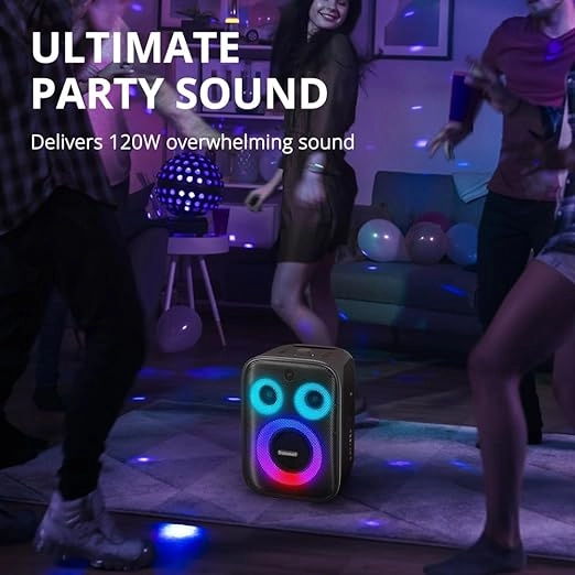 PARLANTE BLUETOOTH TRONSMART KARAOKE HALO 200 120W 15000 MAH CON 2 MICRÓFONOS INALÁMBRICOS - 9