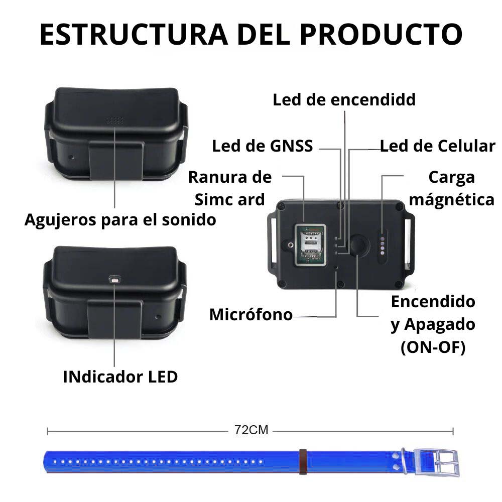 GPS 4G RASTREADOR MICODUS MP50G 4G ANIMAL + CONFIGURACIÓN + SIM - 3